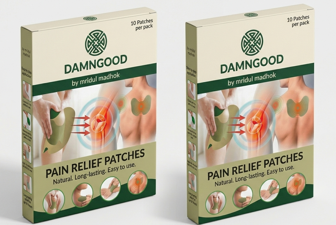 Herbal Pain Relief Patch- Pack of 10 - Fast relief ayurvedic formula for swelling, Inflammation, stiffness relief