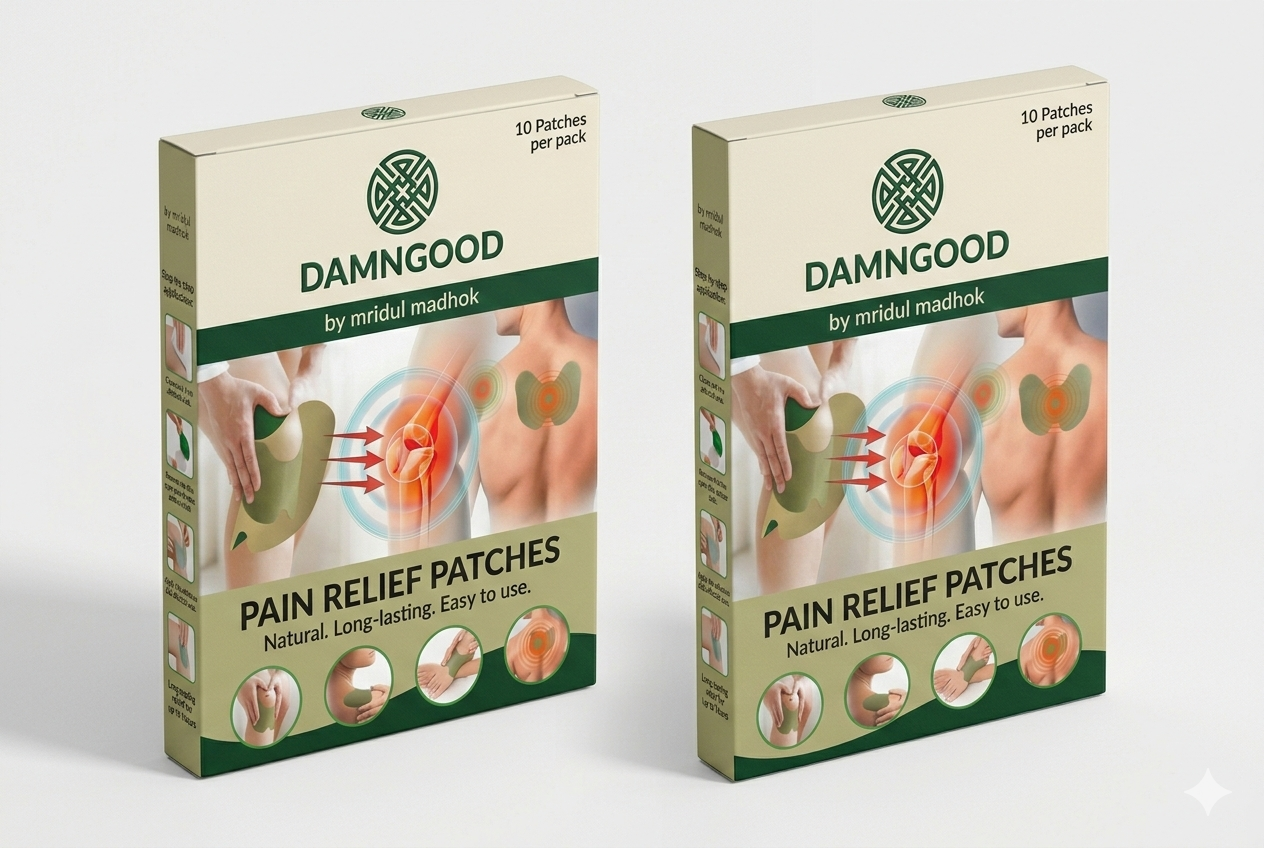 Herbal Pain Relief Patch- Pack of 10 - Fast relief ayurvedic formula for swelling, Inflammation, stiffness relief