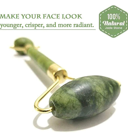Face roller massager with gua shah- Himalayan Stone