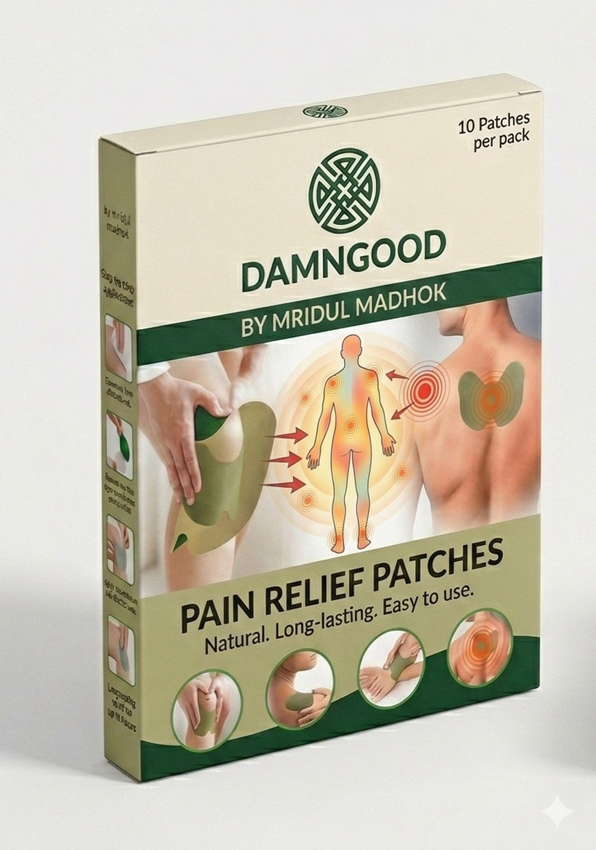 Herbal Pain Relief Patch- Pack of 10 - Fast relief ayurvedic formula for swelling, Inflammation, stiffness relief