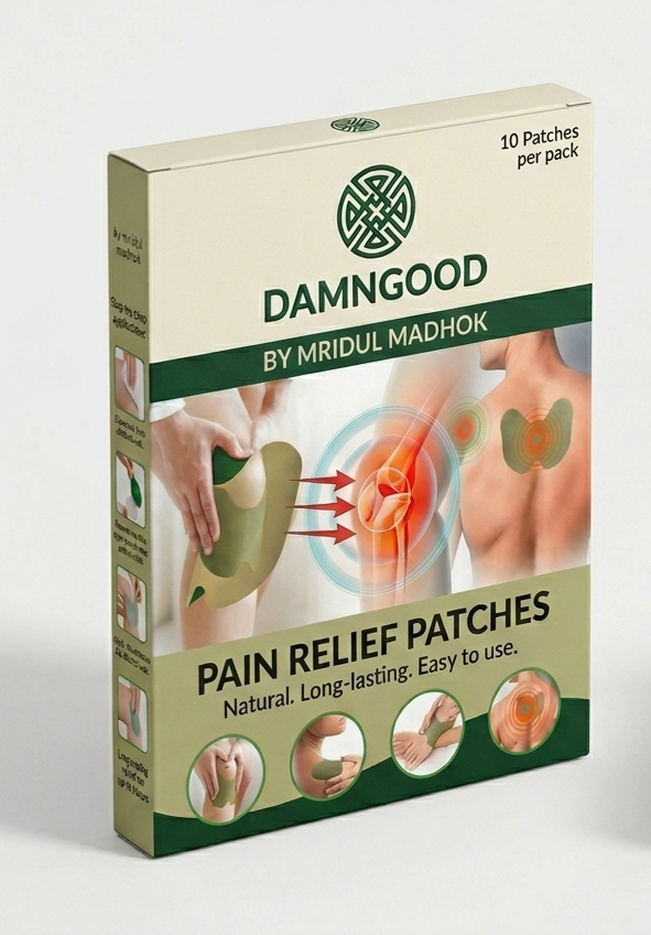 Herbal Pain Relief Patch- Pack of 10 - Fast relief ayurvedic formula for swelling, Inflammation, stiffness relief