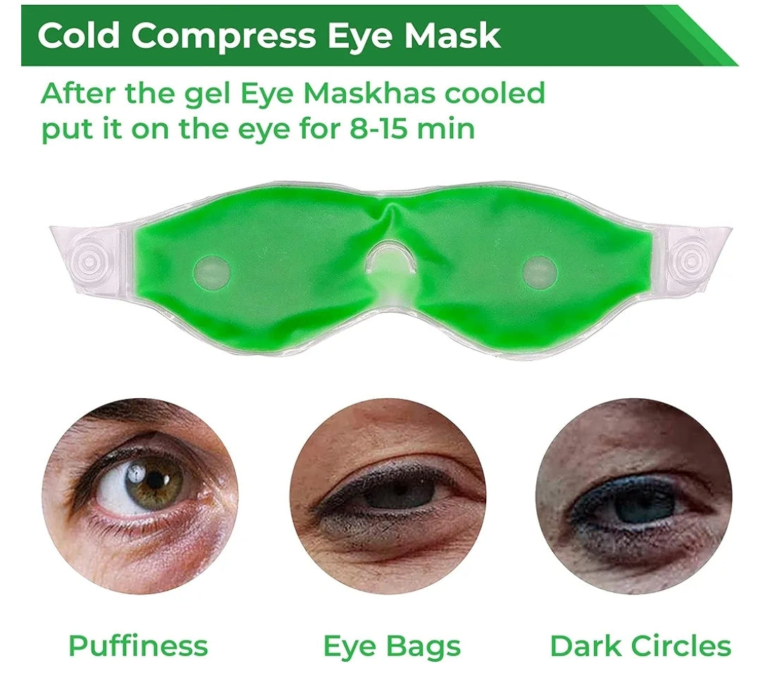 Eyes Mask - Aloe Vera Green gel based for dark circles, puffy eyes, eye bag relief
