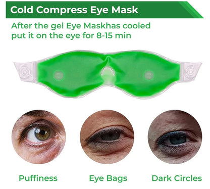 Eyes Mask - Aloe Vera Green gel based for dark circles, puffy eyes, eye bag relief