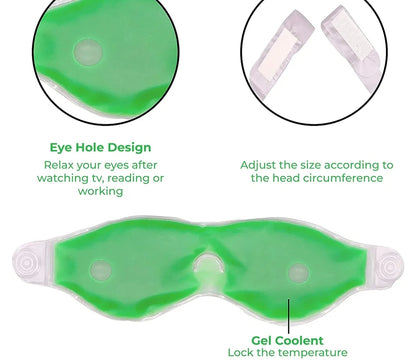Eyes Mask - Aloe Vera Green gel based for dark circles, puffy eyes, eye bag relief