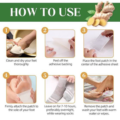 Detox Foot Patch- Pack of 10 - Better Sleep, remove body toxins