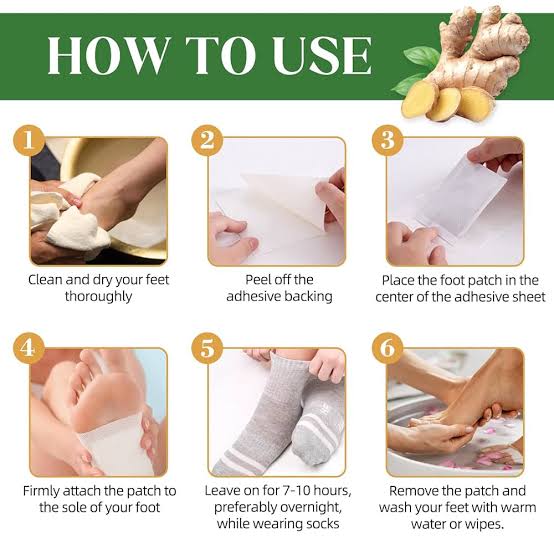 Detox Foot Patch- Pack of 10 - Better Sleep, remove body toxins