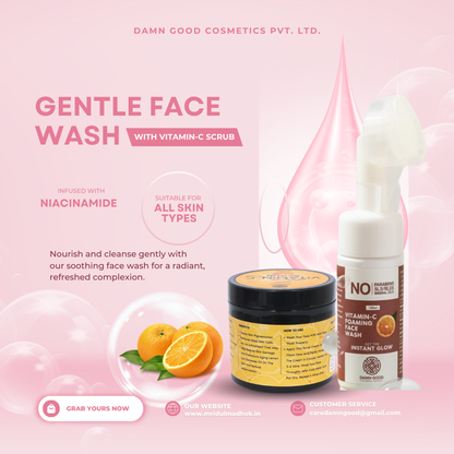 Vitamin C Scrub and Vitamin C Foam Facewash  COMBO