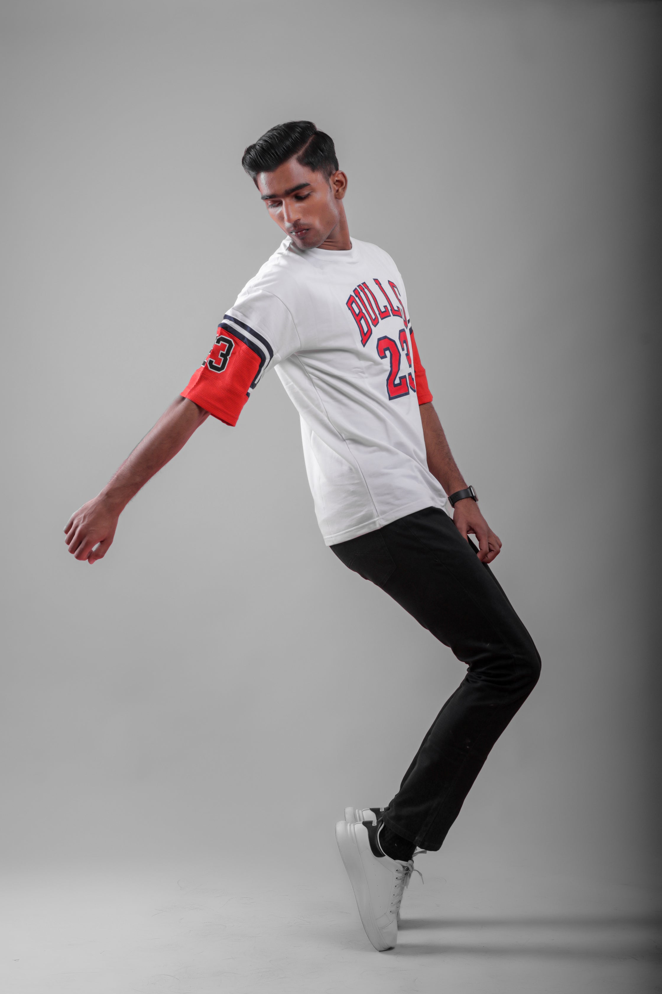 Drop Shoulder White T-shirt