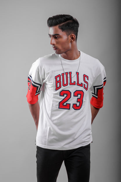 Drop Shoulder White T-shirt