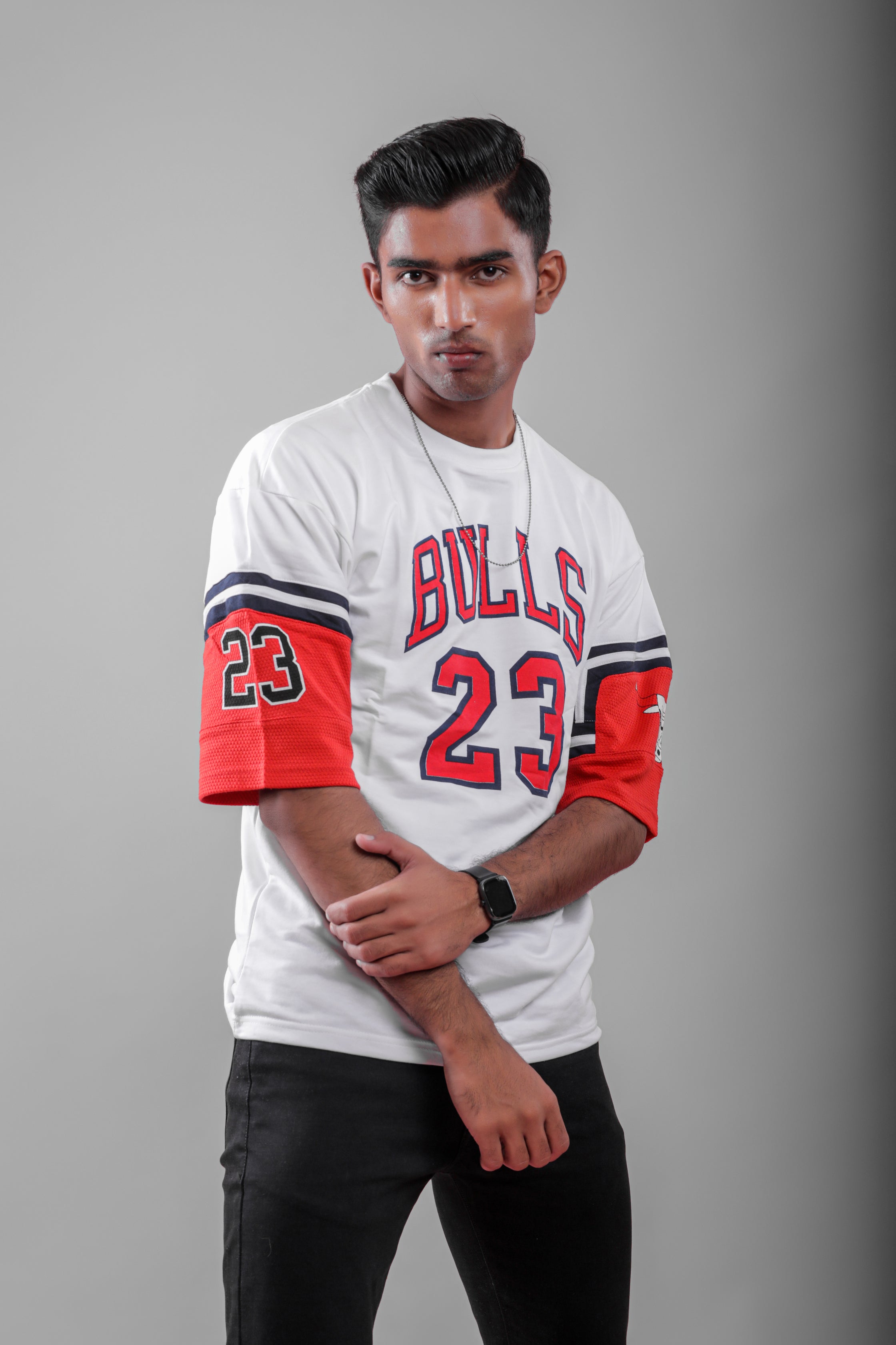 Drop Shoulder White T-shirt