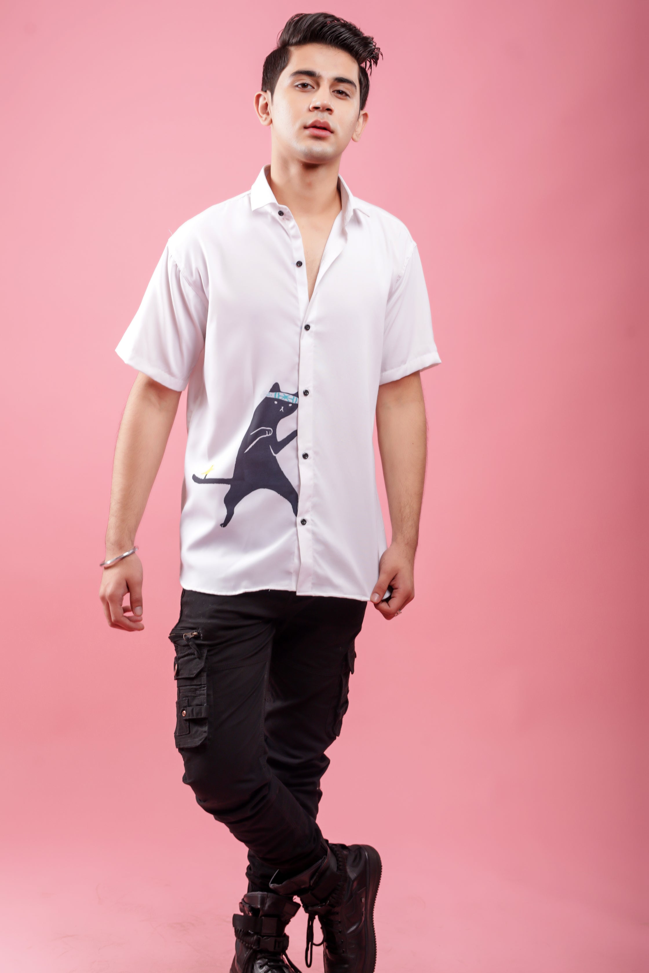 Cool Cat White Shirt shirts Damn Good By Mridul Madhok