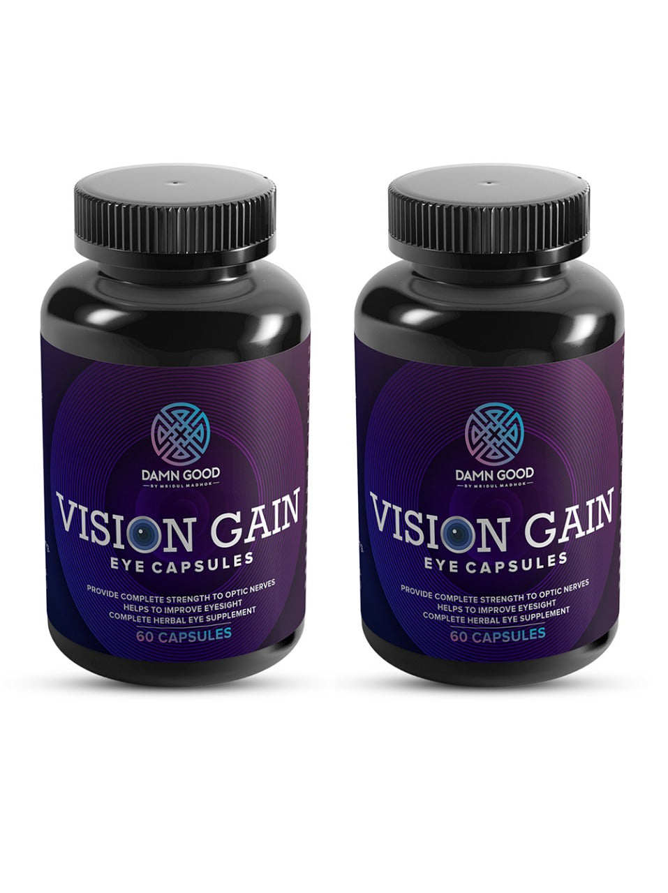 Damngood Vision Gain -Improve Your Eyesight -120 caps (Pack of 2)