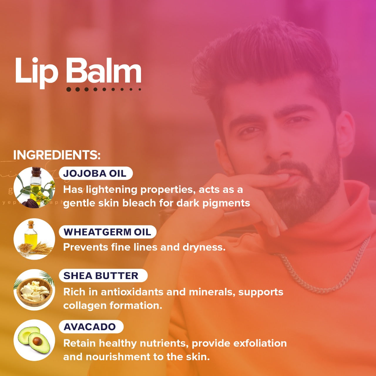 DamnGood Orange Lip Balm -Dry and Damaged lips - 15gm