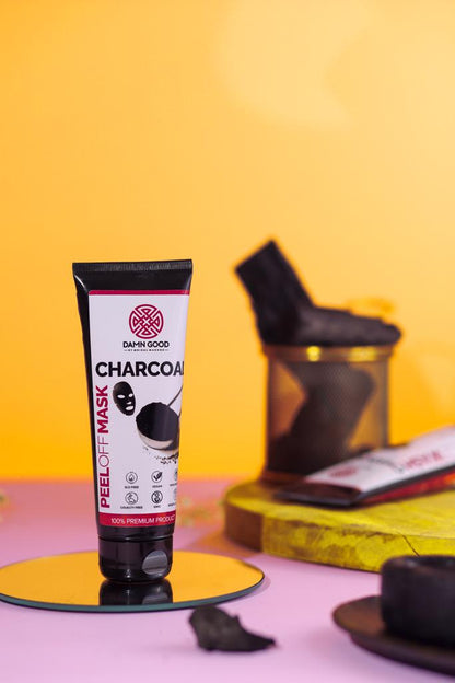 Activated Charcoal Face Mask - Peel Off - No Parabens & Mineral Oils -Tube  100 ml  Damn Good By Mridul Madhok