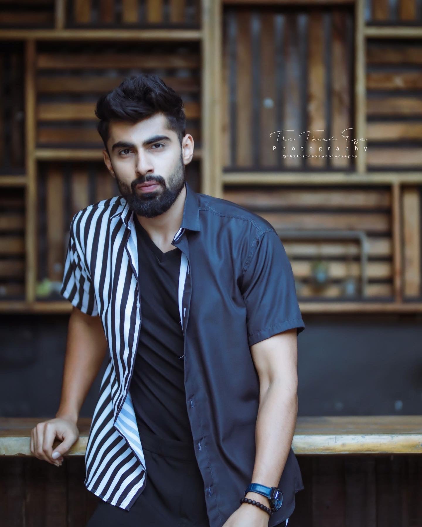 Trendy Black and White Stripped Shirt